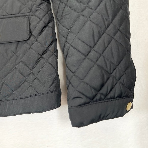 CHARTER CLUB Women's Black Quilted Point Collar Lined Bomber Jacket  Size Large - Picture 6 of 13